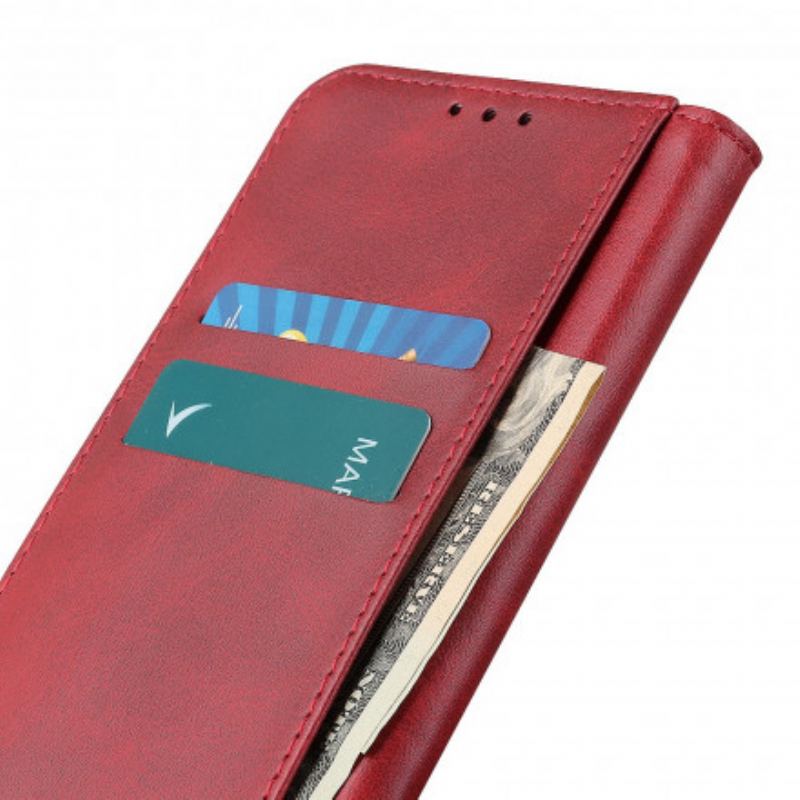 Capa De Celular Para OnePlus 9 Flip Couro Rachado Sóbrio