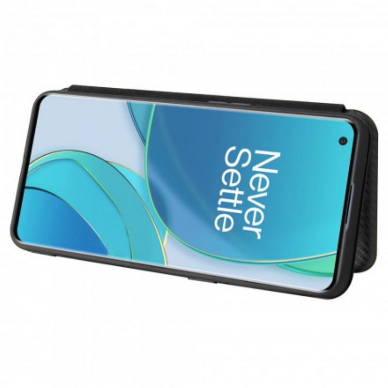 Capa De Celular Para OnePlus 9 Flip Silicone Carbono