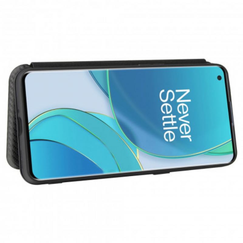 Capa De Celular Para OnePlus 9 Flip Silicone Carbono