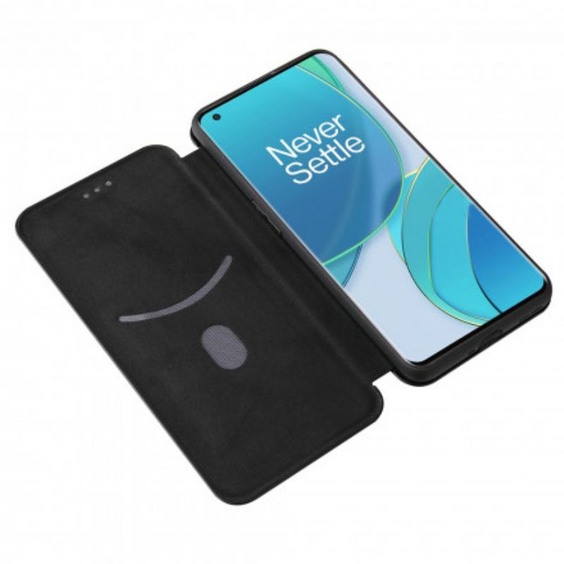 Capa De Celular Para OnePlus 9 Flip Silicone Carbono