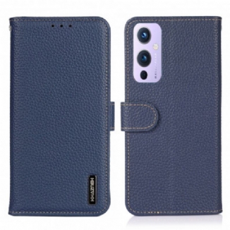 Capa Flip Para OnePlus 9 Khazneh Lichia Couro