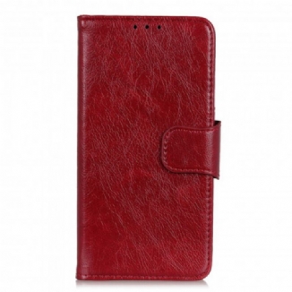 Capa Folio Para OnePlus 9 Couro Napa Rachado