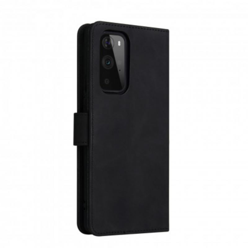 Capa Folio Para OnePlus 9 Toque De Pele