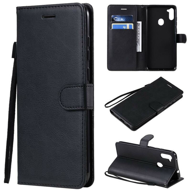 Capa Folio Para Samsung Galaxy M11 Couro Sintético Padrão