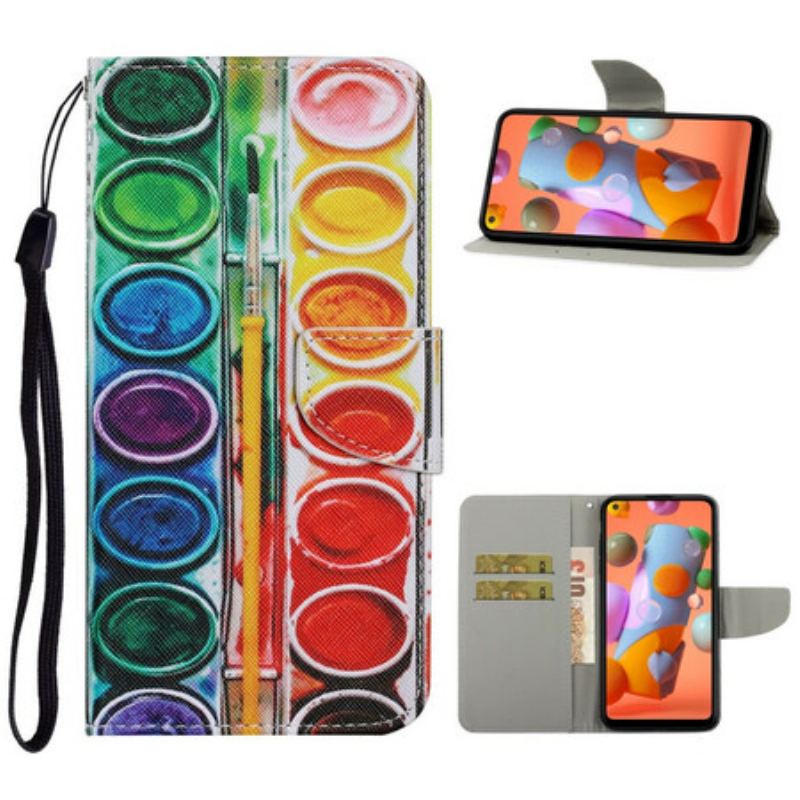 Capa Folio Para Samsung Galaxy M11 Pintar