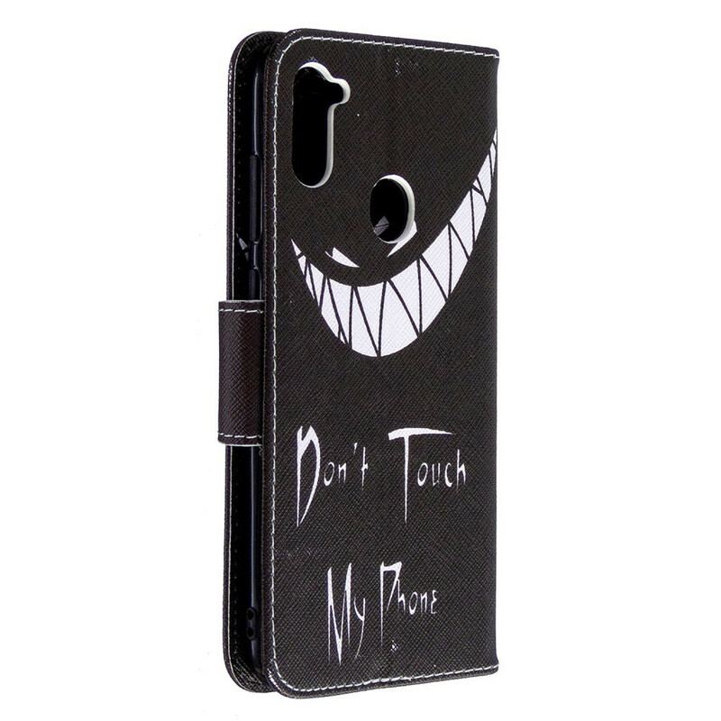 Capa Folio Para Samsung Galaxy M11 Telefone Do Diabo