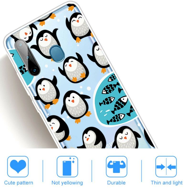 Capa Para Samsung Galaxy M11 Pinguins E Peixes