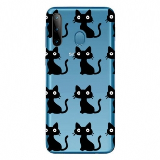 Capa Para Samsung Galaxy M11 Vários Gatos Pretos