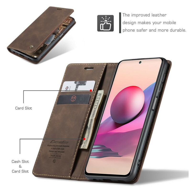 Capa De Celular Para Poco M5s Flip Caseme Efeito Couro