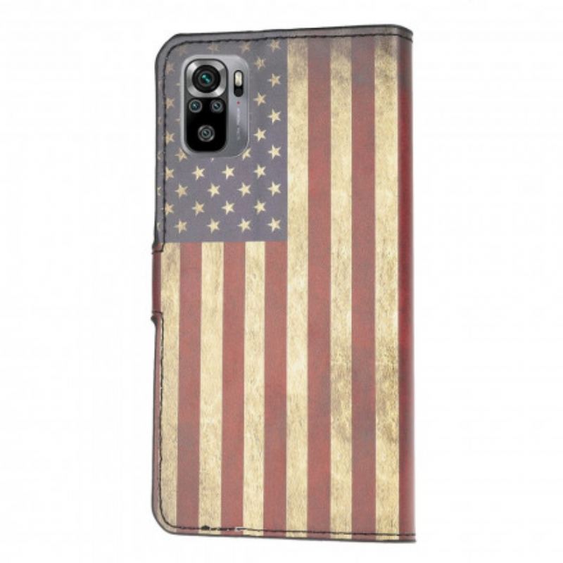 Capa Flip Para Poco M5s Bandeira Americana