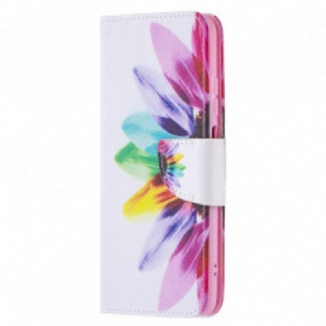 Capa Flip Para Poco M5s Flor Aquarela