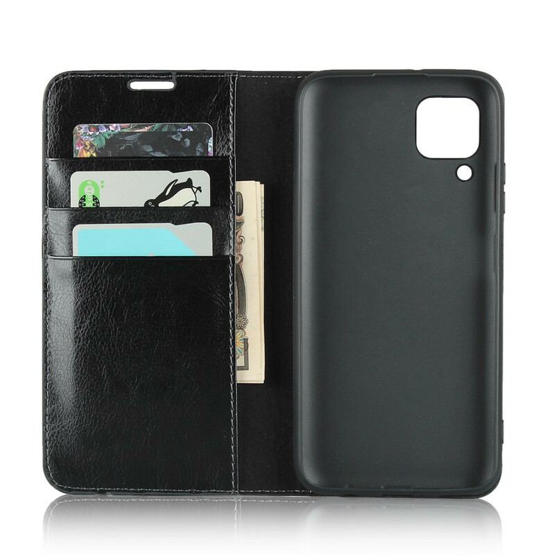 Capa De Celular Para Huawei P40 Lite Flip Couro Legitimo