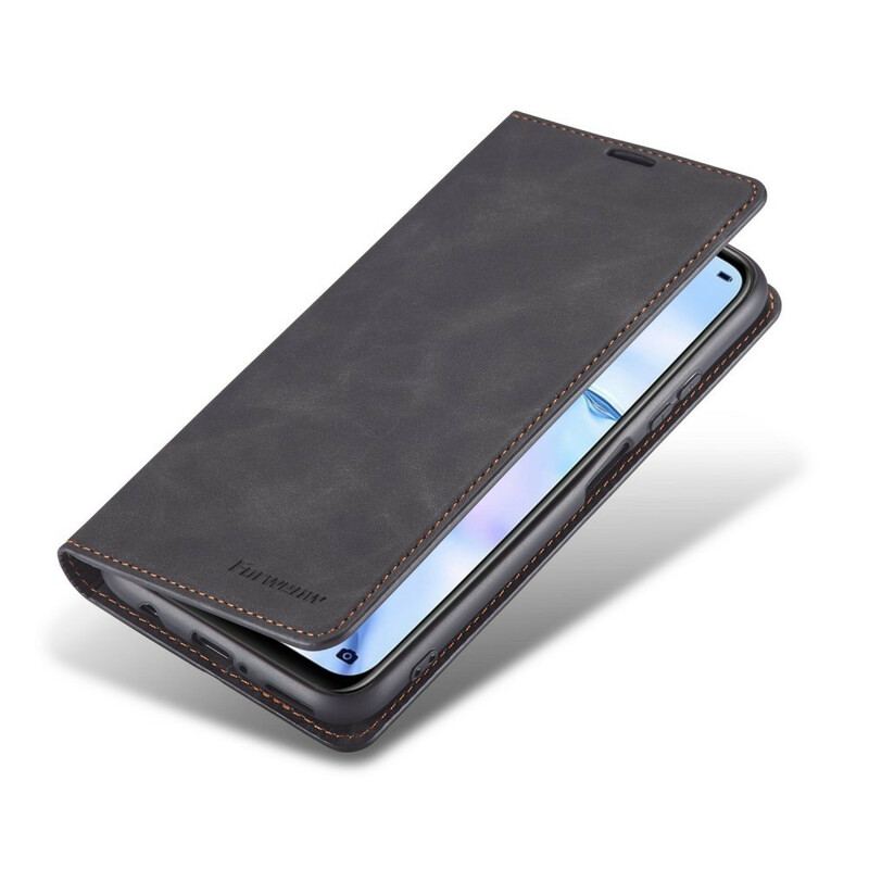 Capa De Celular Para Huawei P40 Lite Flip Forwenw Efeito Couro