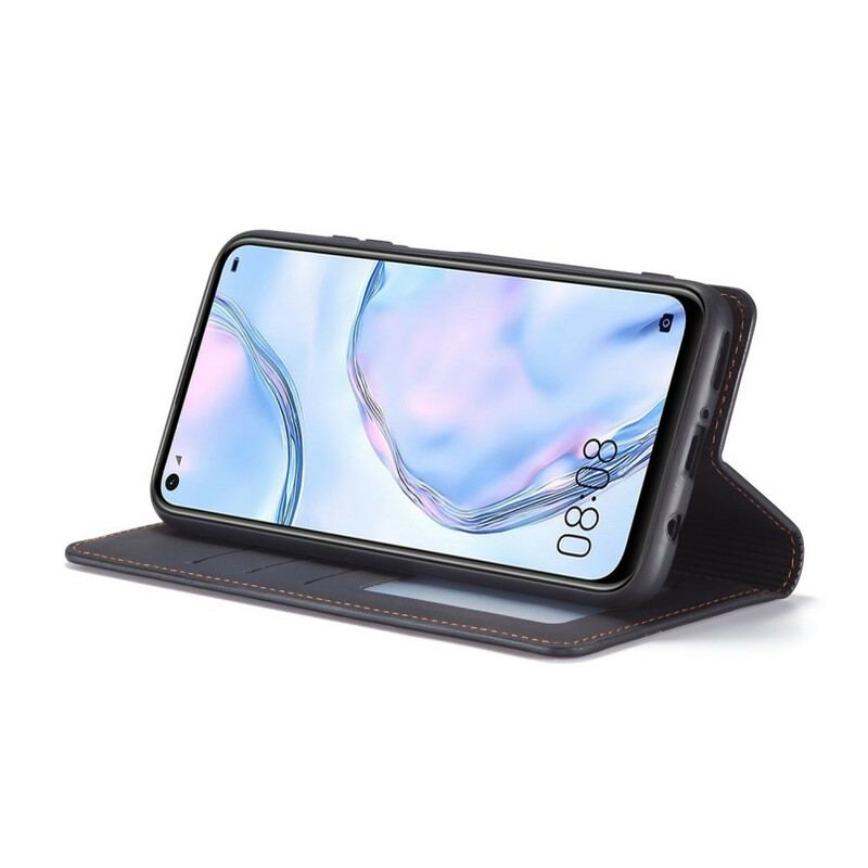 Capa De Celular Para Huawei P40 Lite Flip Forwenw Efeito Couro