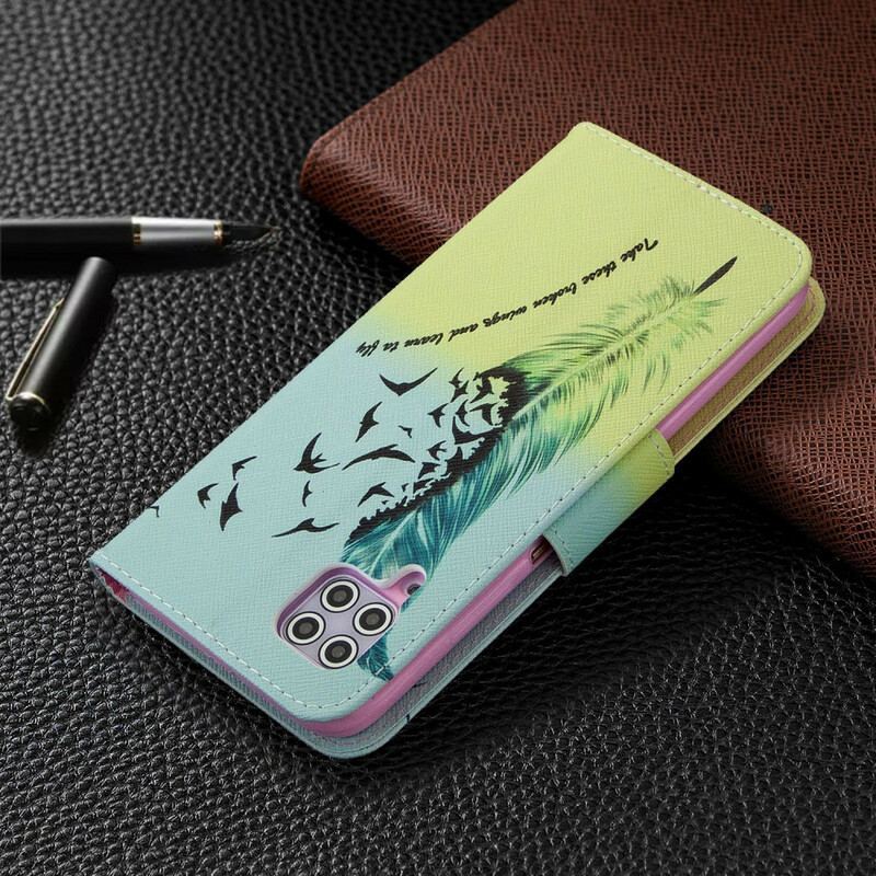 Capa De Couro Para Huawei P40 Lite Aprender A Voar