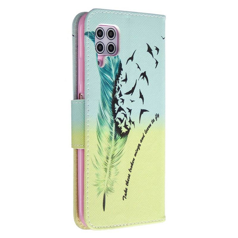 Capa De Couro Para Huawei P40 Lite Aprender A Voar