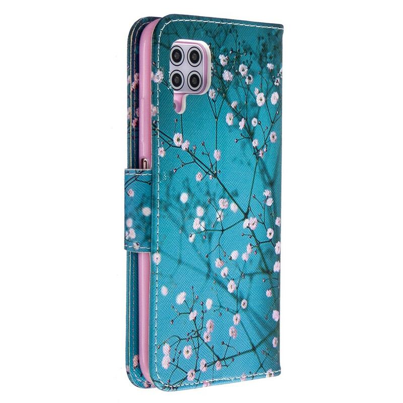 Capa De Couro Para Huawei P40 Lite Árvore Florida