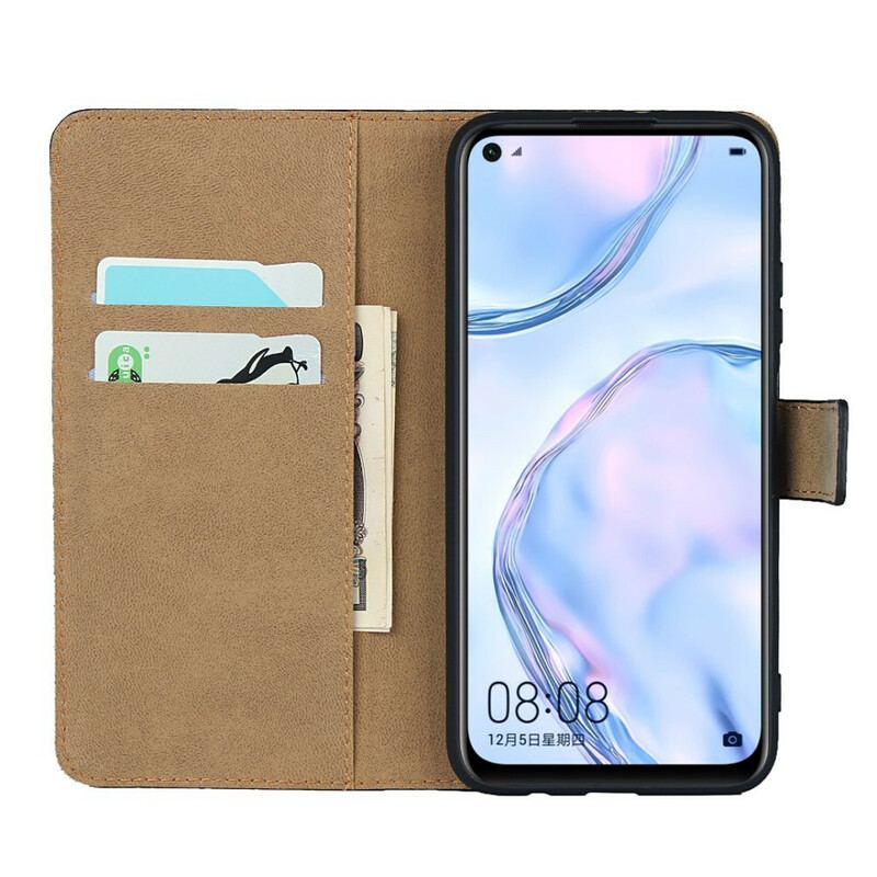 Capa De Couro Para Huawei P40 Lite O Couro