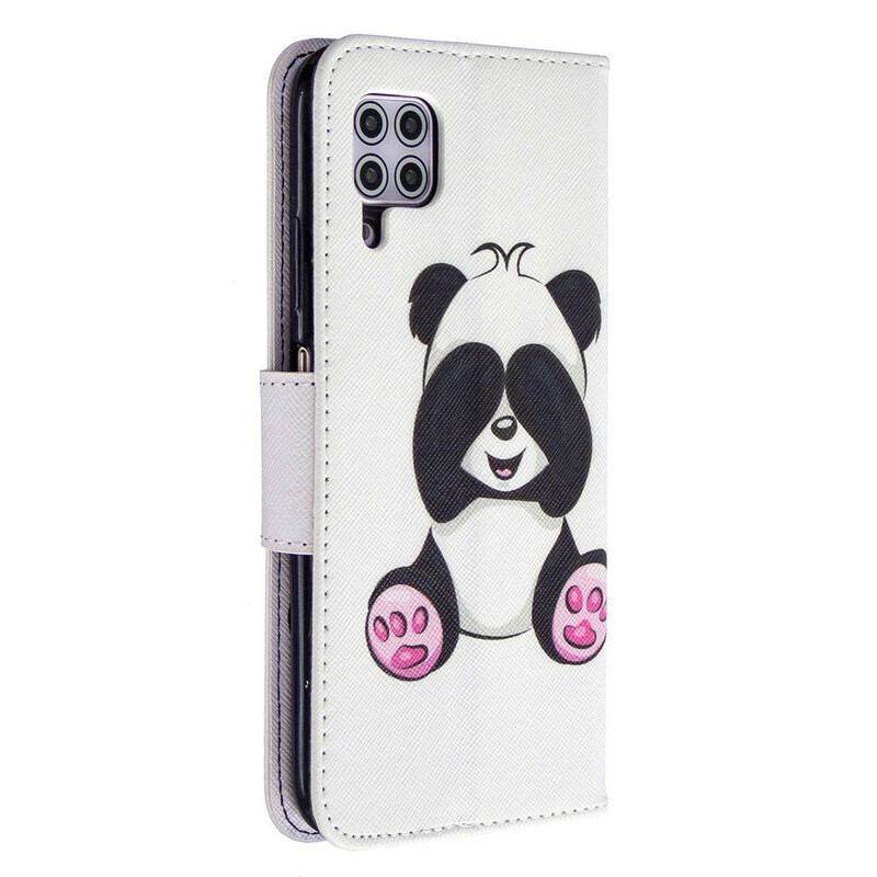 Capa Em Pele Para Huawei P40 Lite Panda Divertido