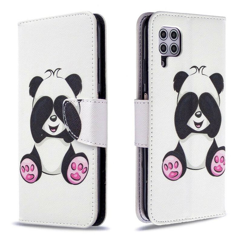 Capa Em Pele Para Huawei P40 Lite Panda Divertido