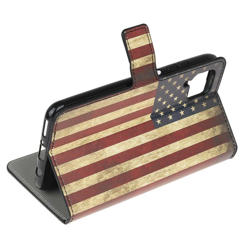 Capa Flip Para Huawei P40 Lite Bandeira Americana