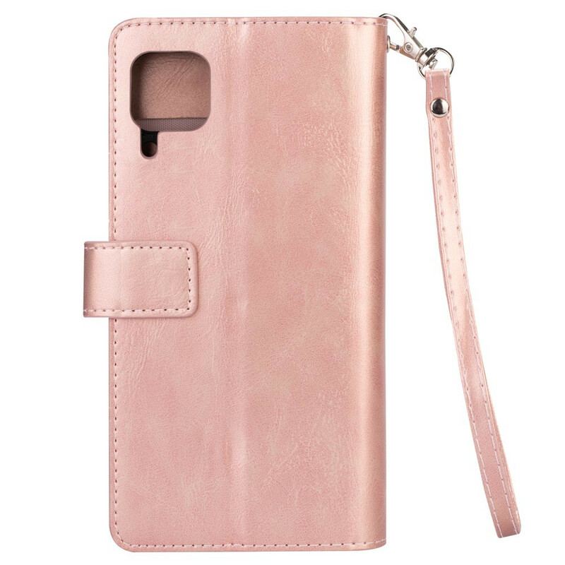 Capa Flip Para Huawei P40 Lite Bolsa Com Cordão