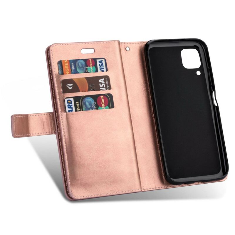 Capa Flip Para Huawei P40 Lite Bolsa Com Cordão