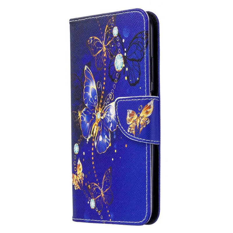 Capa Flip Para Huawei P40 Lite Borboletas Reis