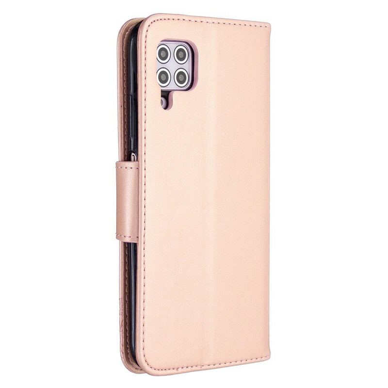 Capa Flip Para Huawei P40 Lite De Cordão Strappy Estampado Borboletas