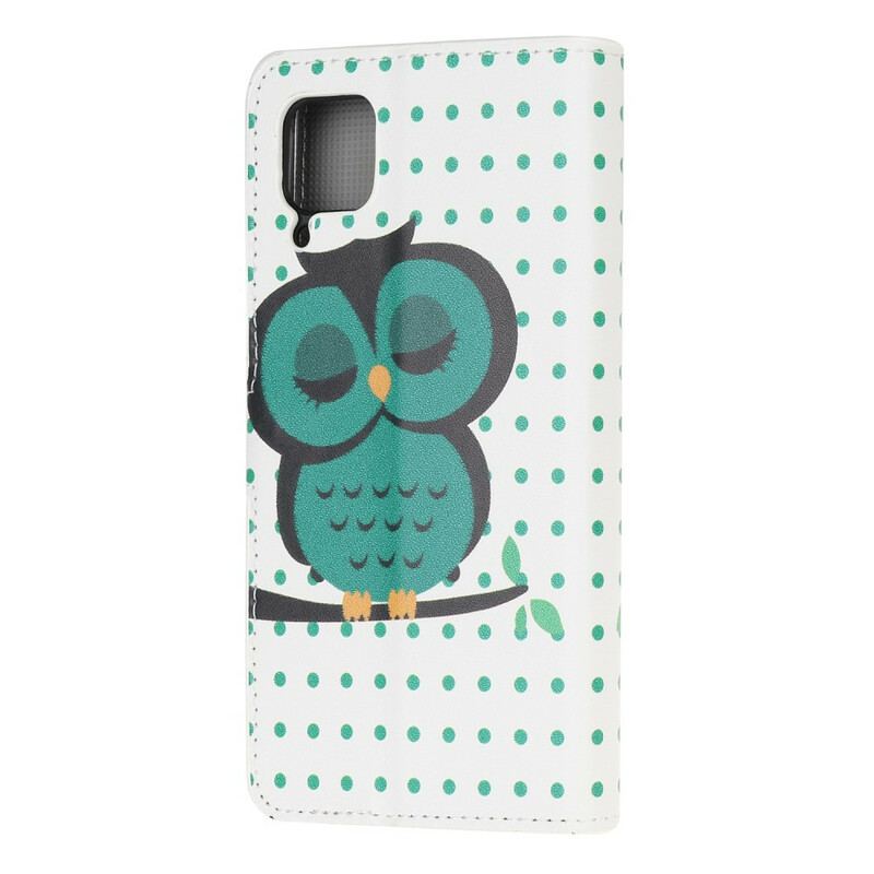 Capa Flip Para Huawei P40 Lite Coruja Adormecida