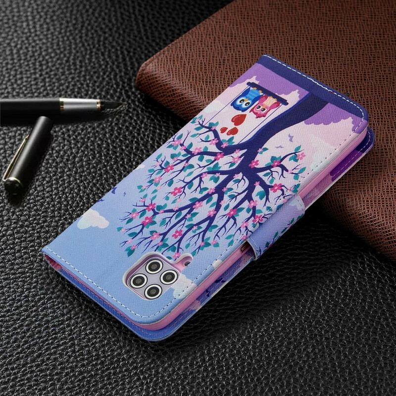 Capa Flip Para Huawei P40 Lite Corujas No Balanço