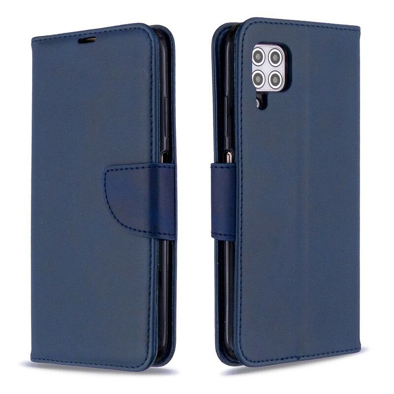 Capa Flip Para Huawei P40 Lite De Couro Retalho Liso Oblíquo