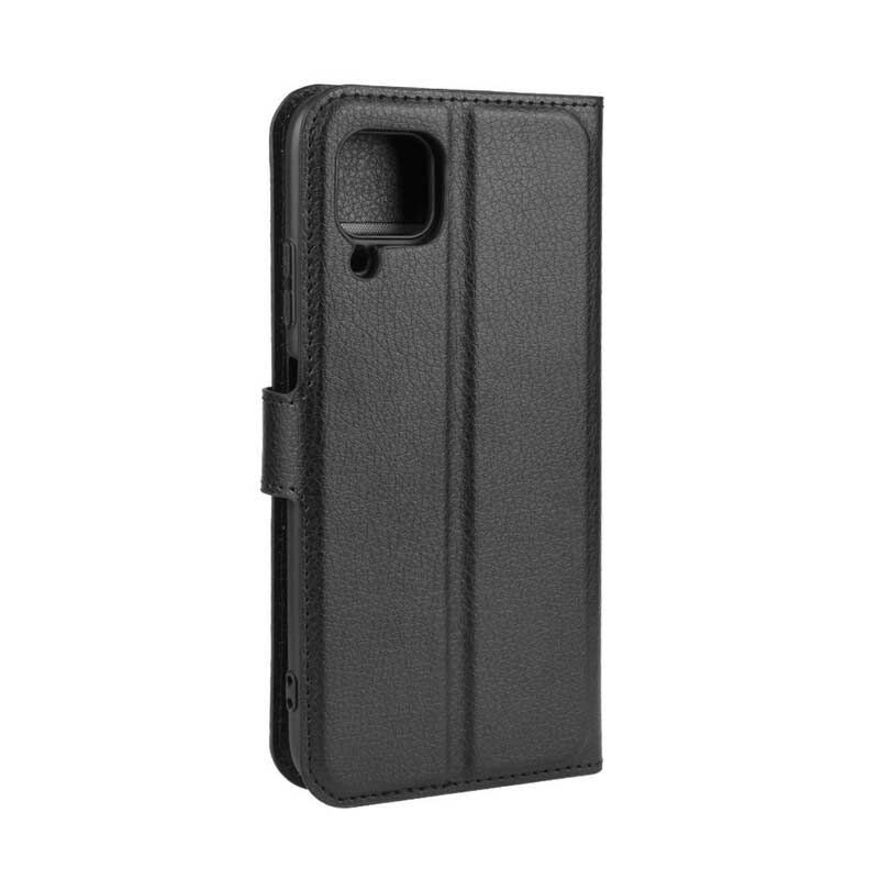 Capa Flip Para Huawei P40 Lite Couro Sintético De Lichia Clássico