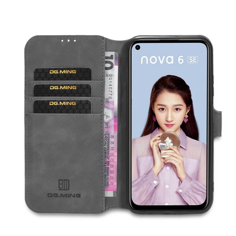 Capa Flip Para Huawei P40 Lite Dg.ming Retro