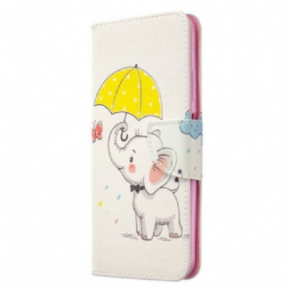 Capa Flip Para Huawei P40 Lite Elefante Bébé