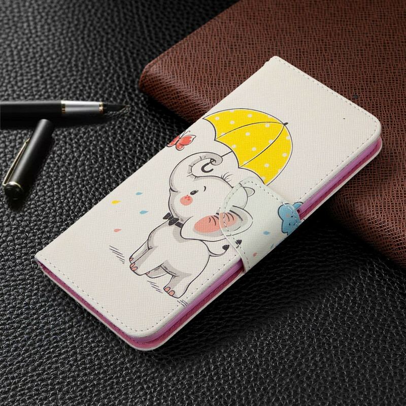 Capa Flip Para Huawei P40 Lite Elefante Bébé