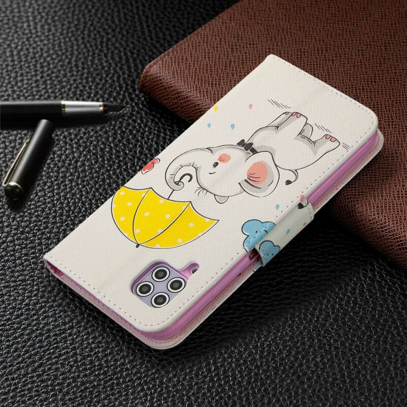 Capa Flip Para Huawei P40 Lite Elefante Bébé