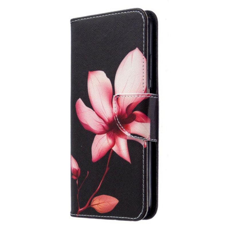 Capa Flip Para Huawei P40 Lite Flor Rosa