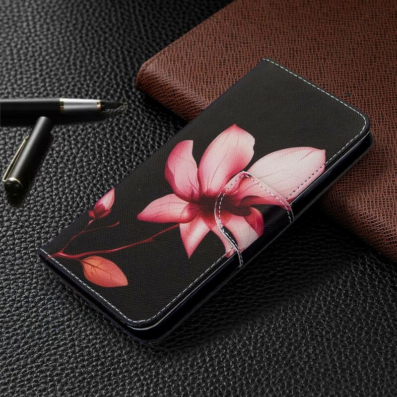 Capa Flip Para Huawei P40 Lite Flor Rosa