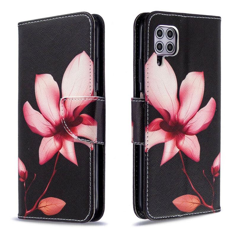 Capa Flip Para Huawei P40 Lite Flor Rosa