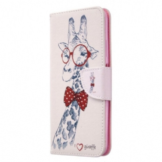 Capa Flip Para Huawei P40 Lite Girafa Inteligente