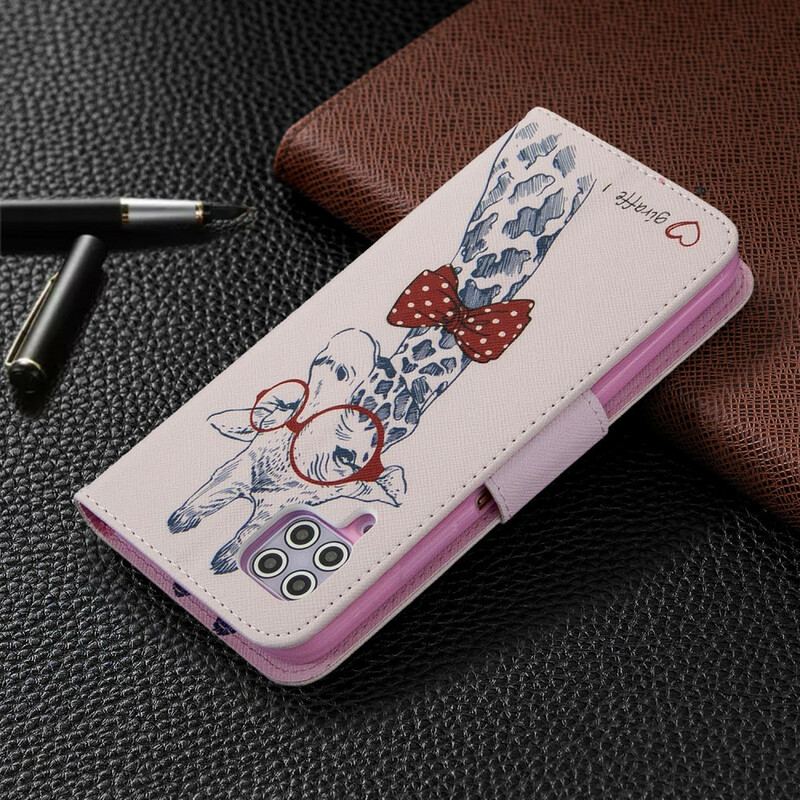 Capa Flip Para Huawei P40 Lite Girafa Inteligente