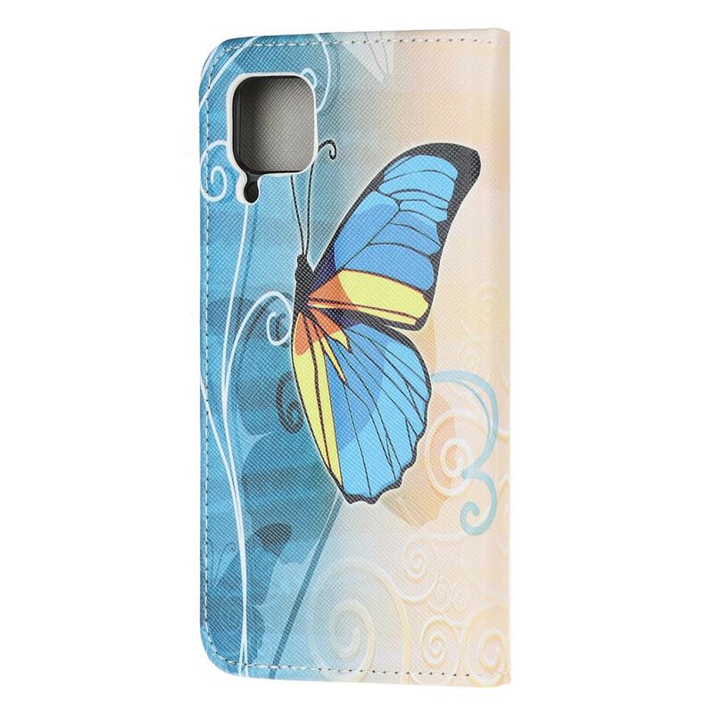 Capa Folio Para Huawei P40 Lite Borboleta Real