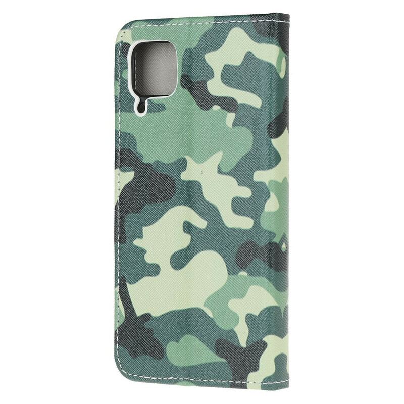 Capa Folio Para Huawei P40 Lite Camuflagem Militar