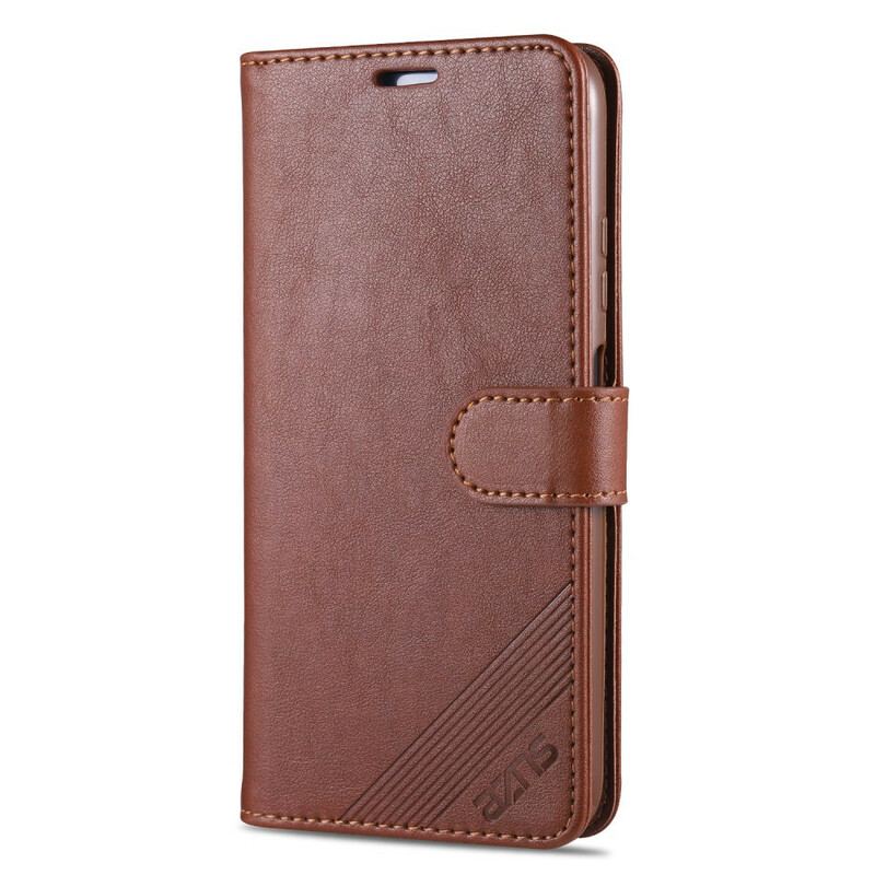 Capa Folio Para Huawei P40 Lite Couro Sintético Azns