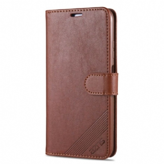 Capa Folio Para Huawei P40 Lite Couro Sintético Azns