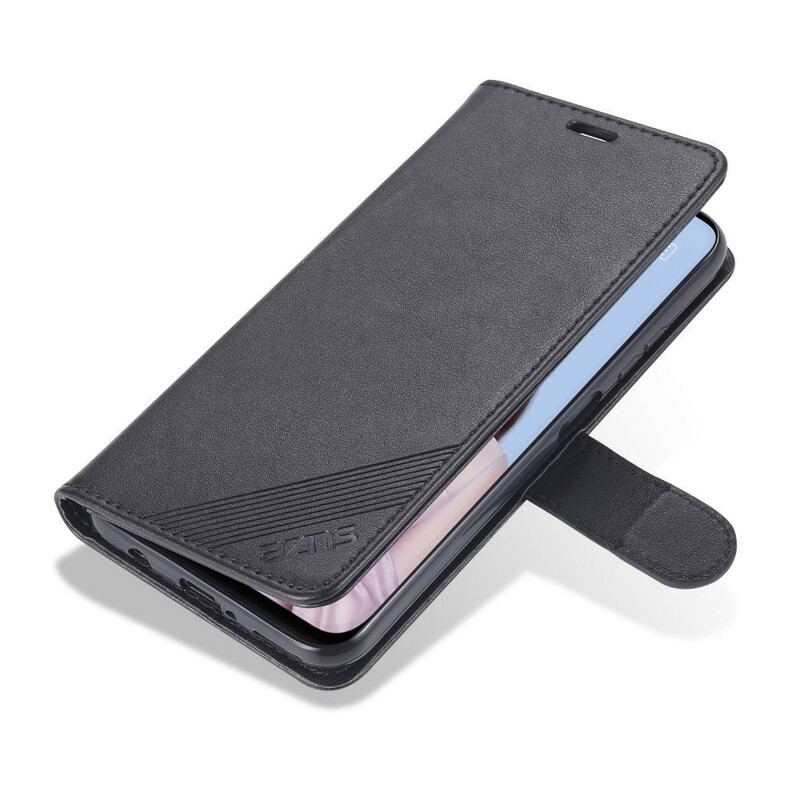 Capa Folio Para Huawei P40 Lite Couro Sintético Azns