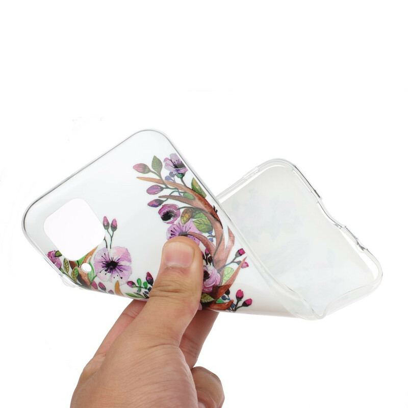 Capa Para Huawei P40 Lite Alce Floral Fluorescente