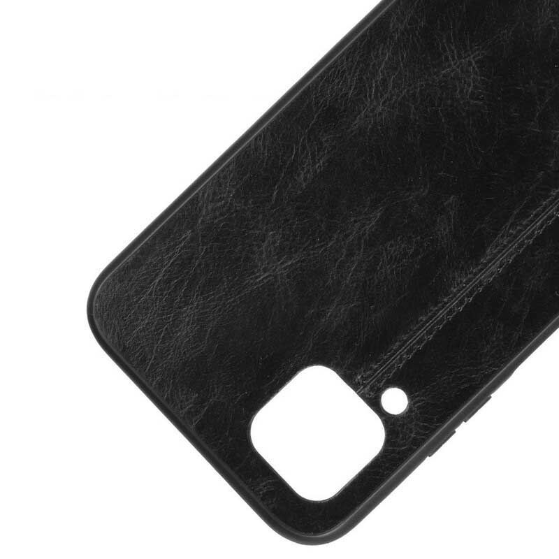 Capa Para Huawei P40 Lite Costura De Couro Estilo