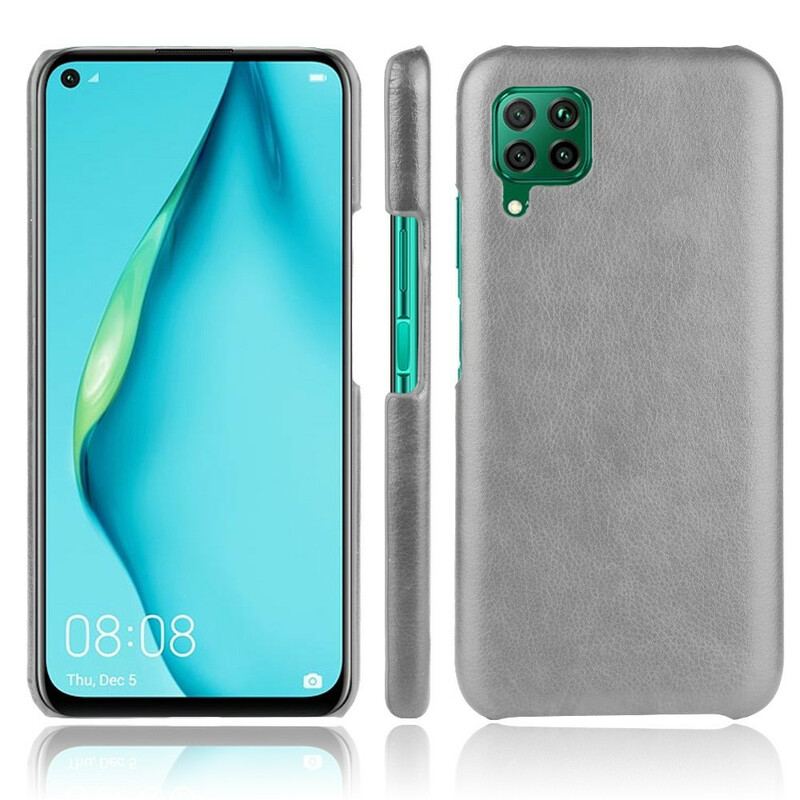 Capa Para Huawei P40 Lite Efeito Couro De Desempenho Lichia